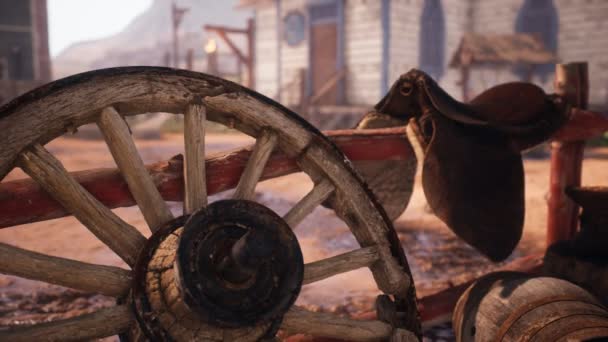 Old American wild western style town — Stock Footage Old American wild western style town Video Clip