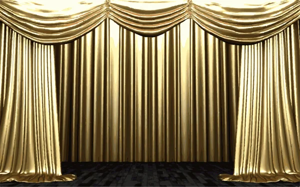 vector golden curtain background - Stock Image - Everypixel