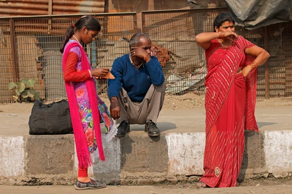 People of Delhi in traditional clothing — Stock Photo, Image