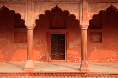 Architecture at Taj Mahal entrance clipart