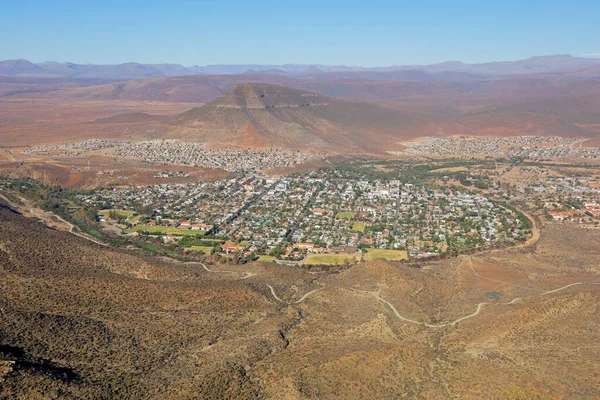 Förhöjd Utsikt Över Staden Graaff Reinet Torra Karoo Regionen Sydafrika — Stockfoto