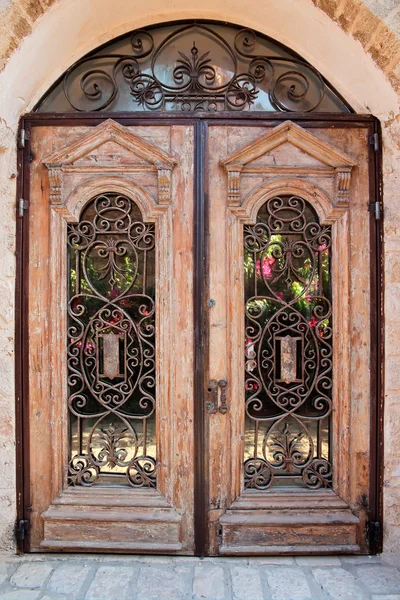 Antique wooden door — Stock Photo, Image