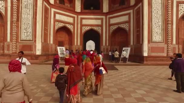 Inträde till Taj Mahal — Stockvideo