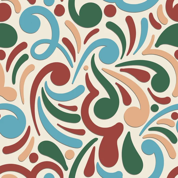 Doodle patrón floral — Vector de stock