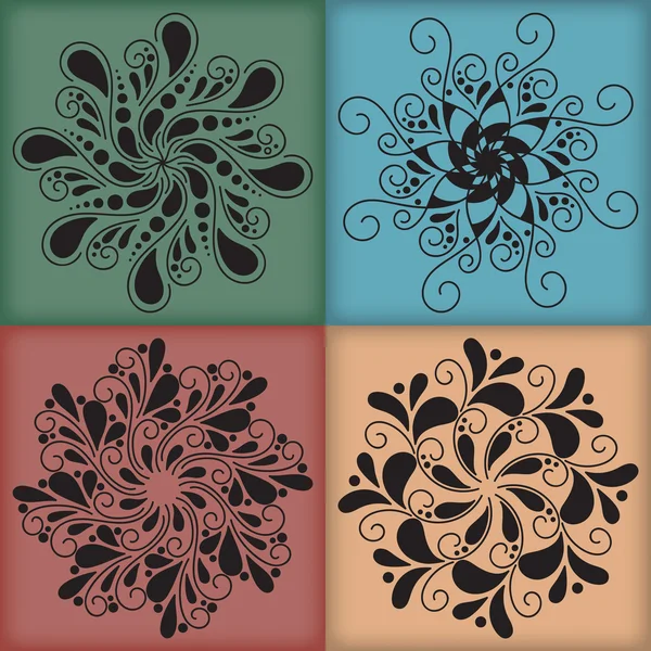 Oriental Mandalas set — Stock vektor