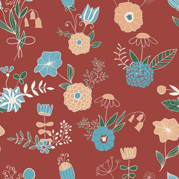 Motif de printemps floral — Image vectorielle