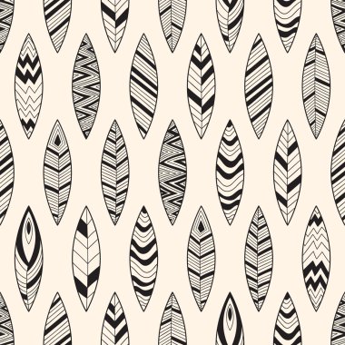  Doodle tüyler ile Seamless Modeli