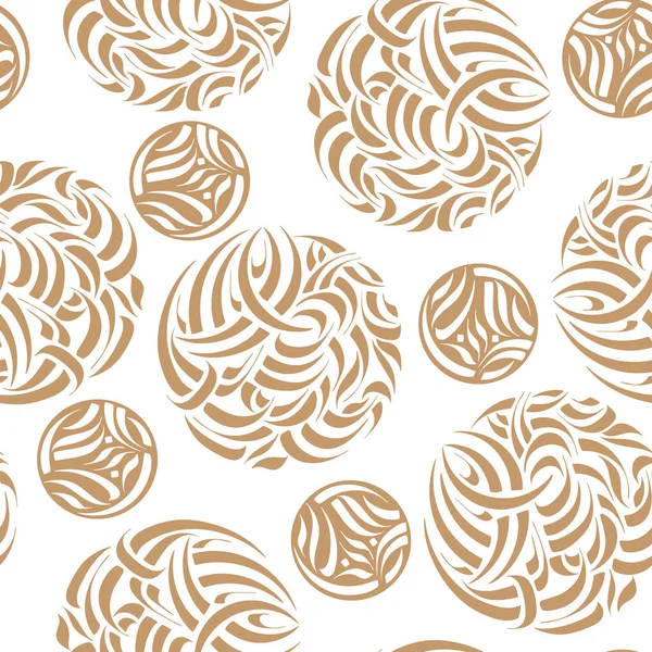 Vector Seamless Pattern Wirh Palle Natale Calligrafia Digitale Moderna Disegnata — Vettoriale Stock