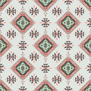 Vector Seamless Mexican Background. Ethnic Pattern. 