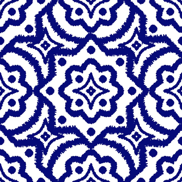 Vector Ikat Seamless Pattern Ethnic Background Japanese Style — Διανυσματικό Αρχείο