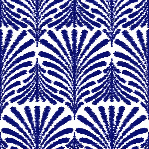 Vector Floral Seamless Ikat Pattern Origine Ethnique — Image vectorielle