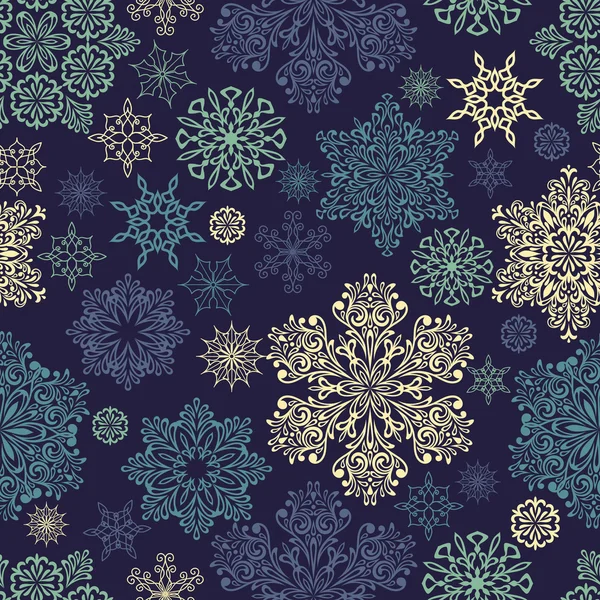 Pattern with  snowflakes — Stock Vector