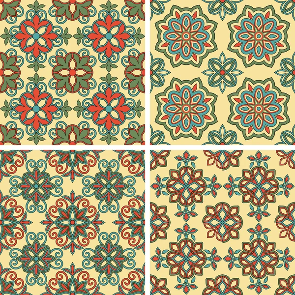 Seamless Tile Patterns — Stock Vector