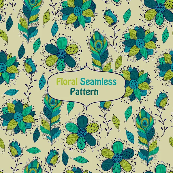 Seamless Floral  Pattern — Stock Vector