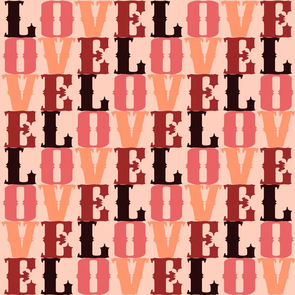 Seamless Pattern with  "Love" — Stock Vector