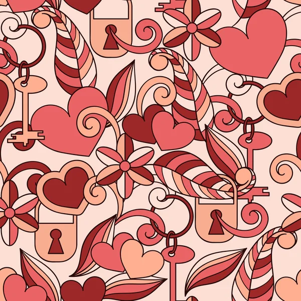 Seamless Valentine's pattern — Stock Vector