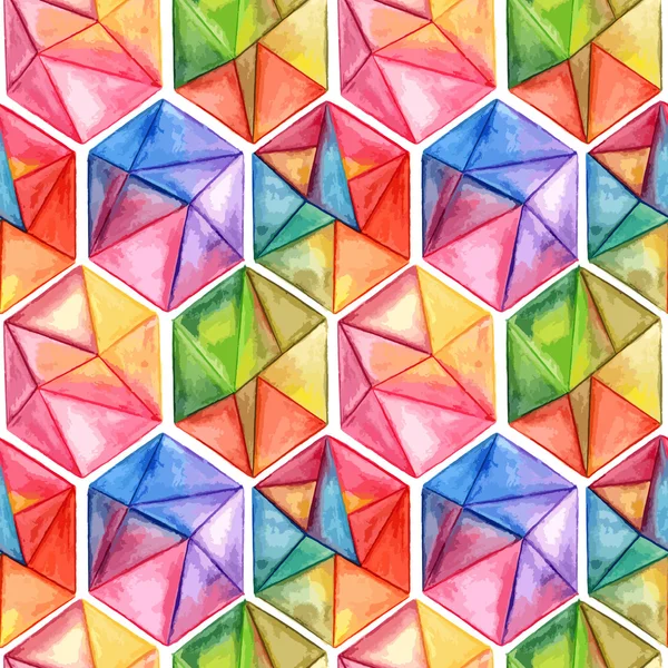 六角形の幾何学的なシームレス パターン — ストックベクタ
