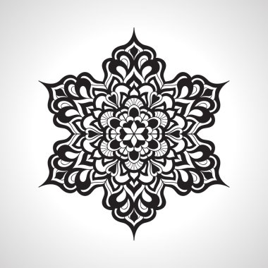 Çiçek yuvarlak Mandala