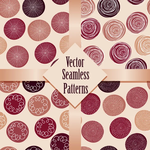 Seamless brown Patterns — Stock Vector