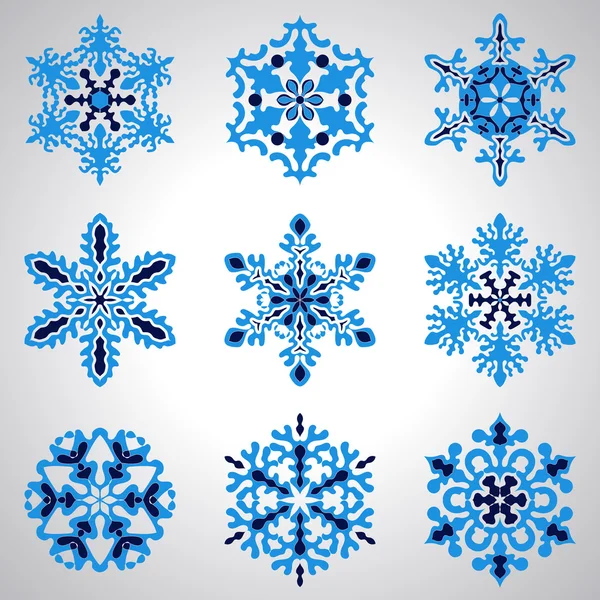 Snowflakes Against Light Background — Stock Vector