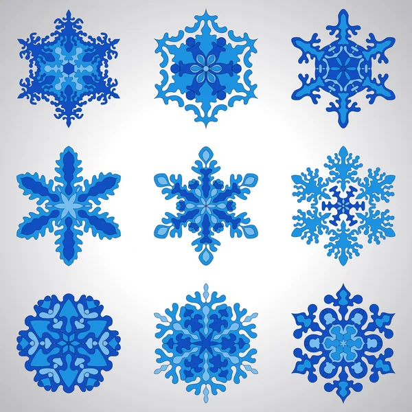 Snowflakes Against Light Background — Stock Vector