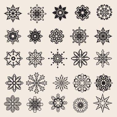 Siyah kar taneleri kümesi