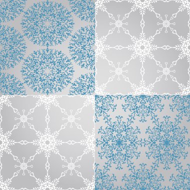 Kar taneleri ile Dikişsiz desen,