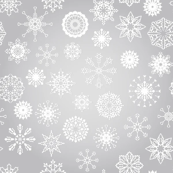 Seamless winter pattern with snowflakes — Stock Vector