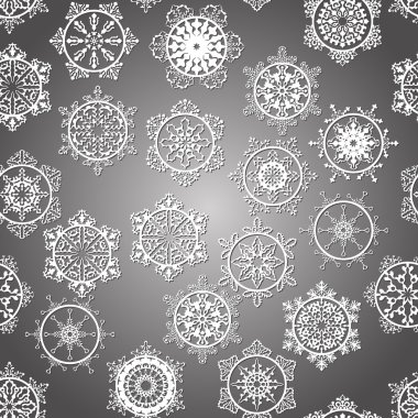 kar taneleri ile sorunsuz kış desen