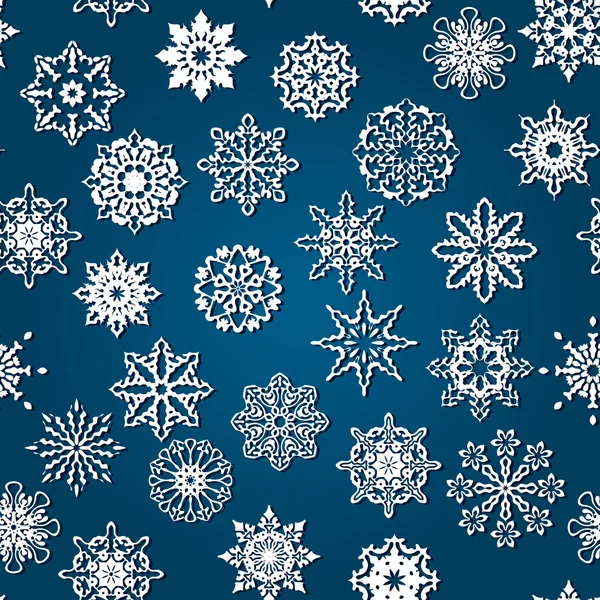 Seamless Pattern with Snowflakes — Stock Vector