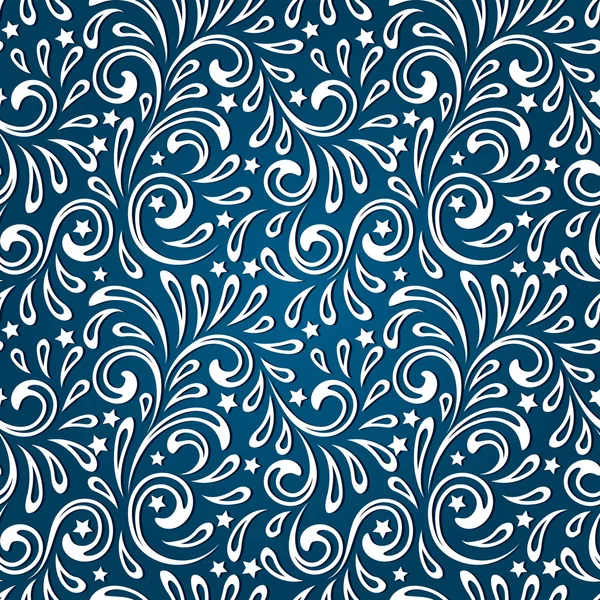 Modèle sans couture sur bleu — Image vectorielle