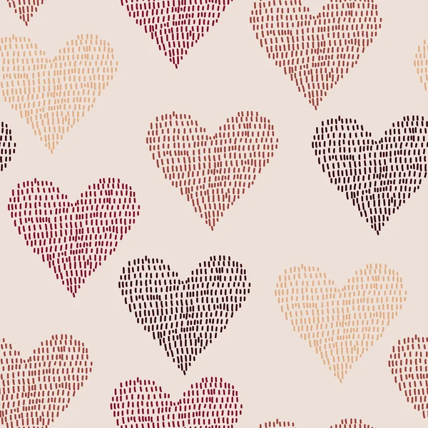 Seamless Pattern with Hearts — Stock Vector