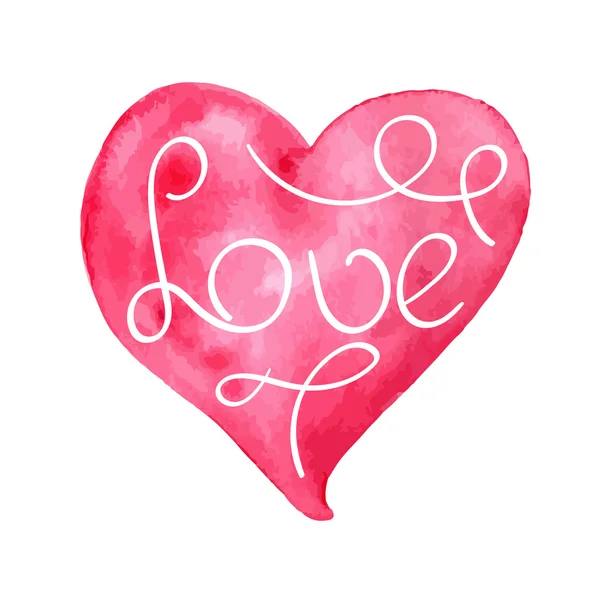Pink Valentijnsdag Heart — Stockvector