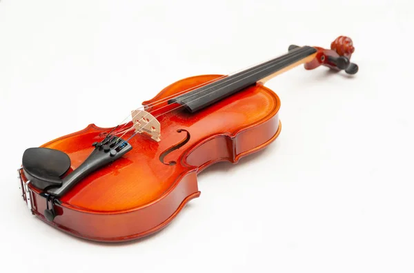 New Violin White Background String Instruments — Stock Photo, Image