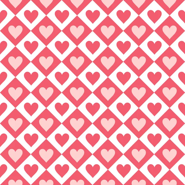 Бесшовный рисунок сердец и геометрических форм — стоковый вектор