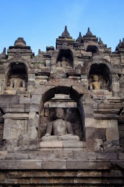 borobudur tapınağı, java, Endonezya.