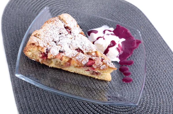 Gâteau suédois à la rhubarbe Images De Stock Libres De Droits