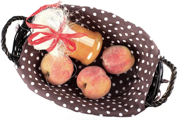 Peach and peach jam — Stock Photo, Image
