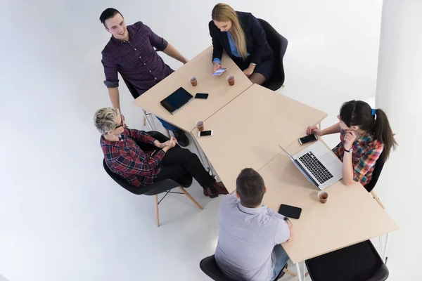Aerial view of business people group on meeting — Stock Photo, Image