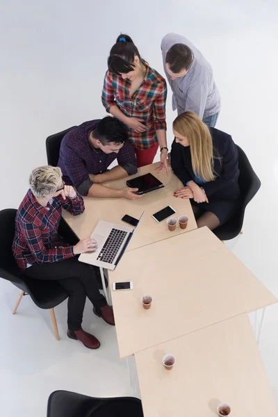 Aerial view of business people group on meeting — Stock Photo, Image