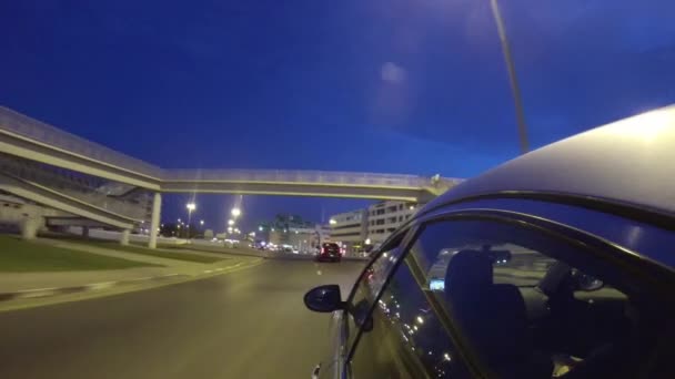 Dubai city Gatuvy från bil — Stockvideo