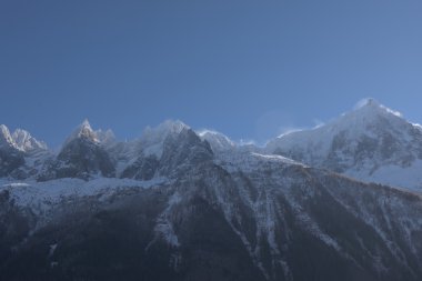 Fransız Alpleri dağ manzarası