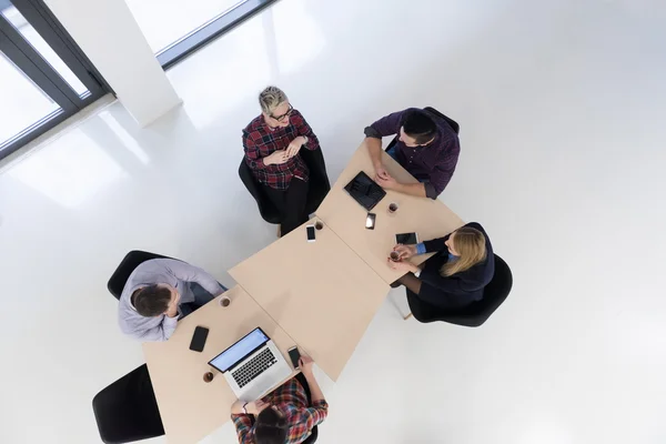 Aerial view of business people group on meeting — Stock Photo, Image
