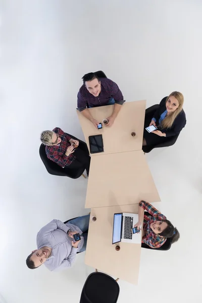 Luftaufnahme der Geschäftsleute-Gruppe bei einem Treffen — Stockfoto
