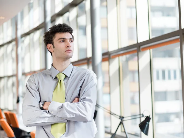 Portrait of young business man at modern office — Stock Photo, Image