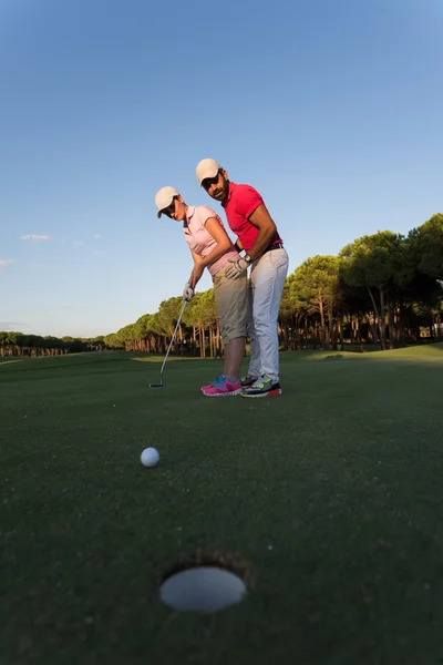 Homem golfe instruções — Fotografia de Stock