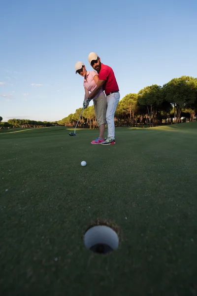Homem golfe instruções — Fotografia de Stock