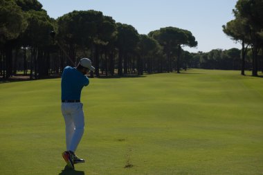 golf oyuncu atış isabet