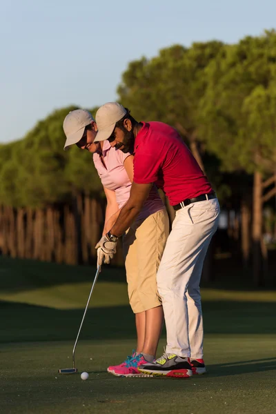 Homem golfe instruções — Fotografia de Stock