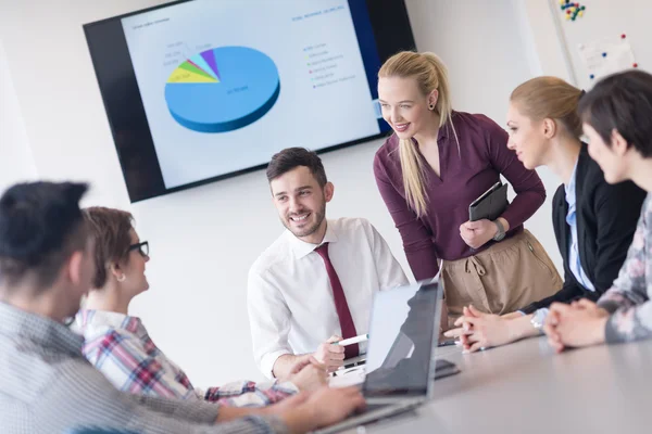 Young business people group on meeting at modern office — Stock Photo, Image